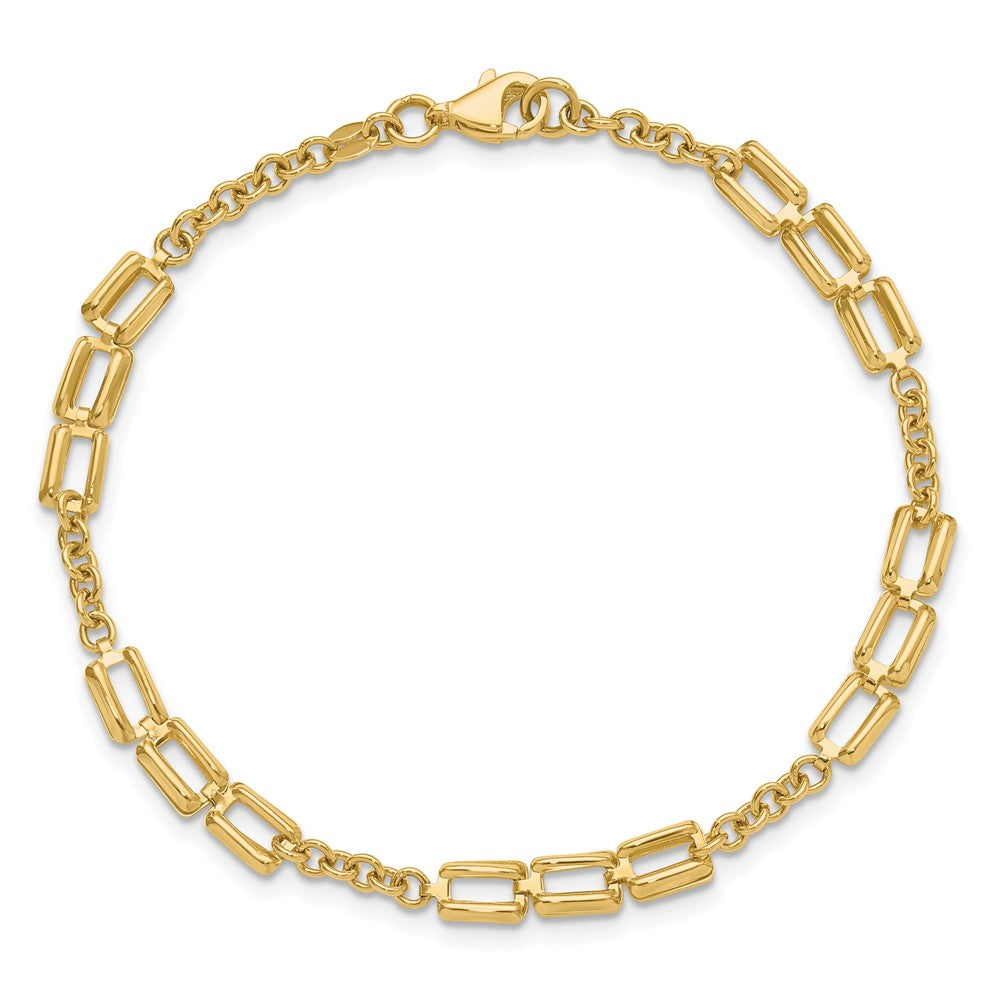 14K Yellow Gold Polished Fancy Link Bracelet