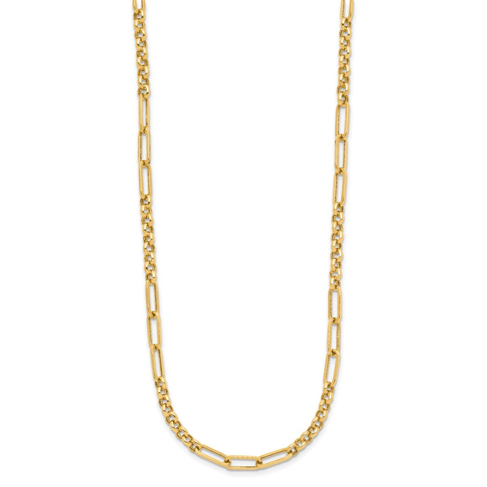 14K Yellow Gold Polished Fancy Link Necklace
