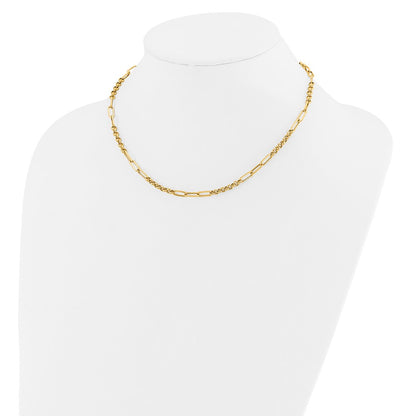 14K Yellow Gold Polished Fancy Link Necklace