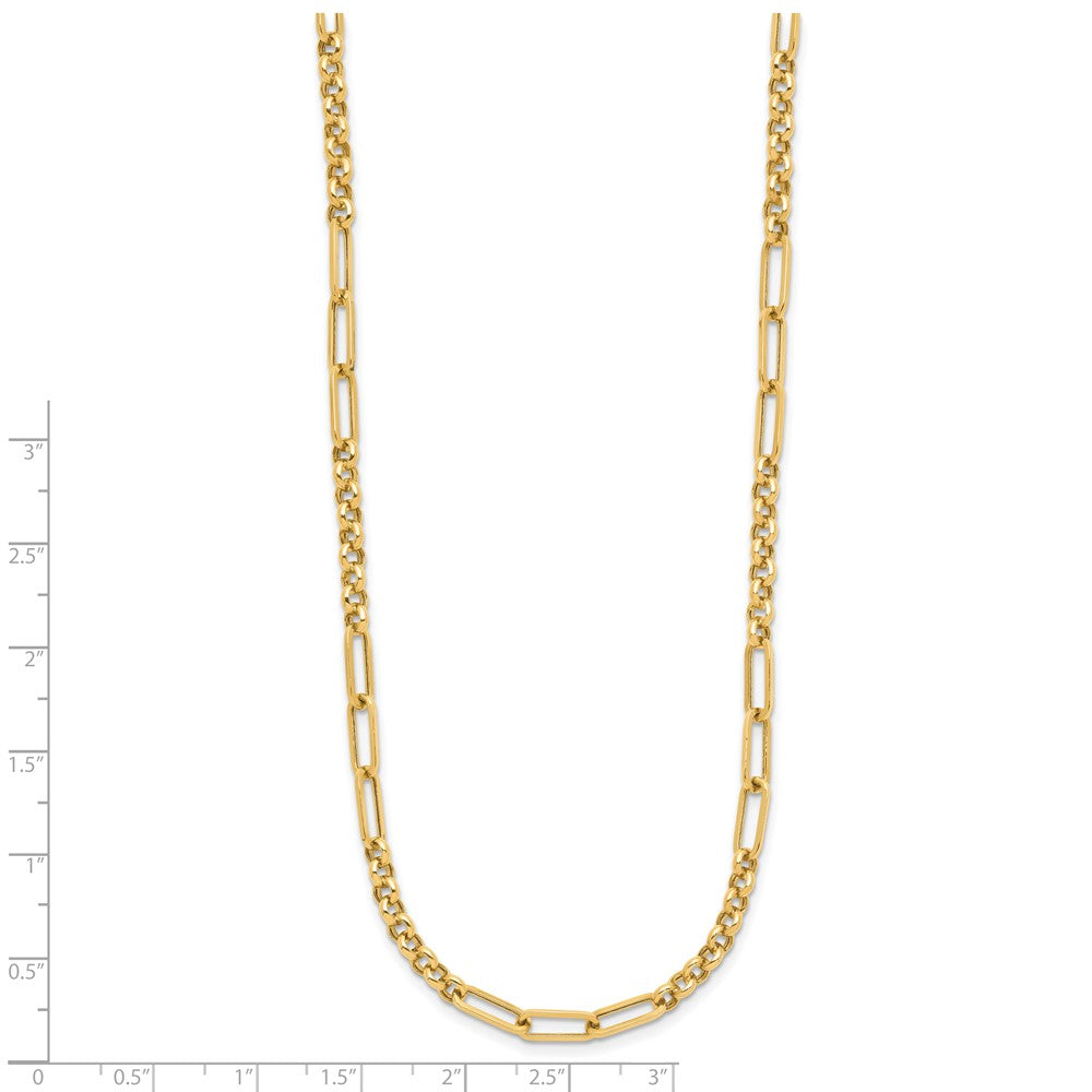 14K Yellow Gold Polished Fancy Link Necklace