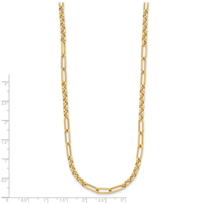14K Yellow Gold Polished Fancy Link Necklace