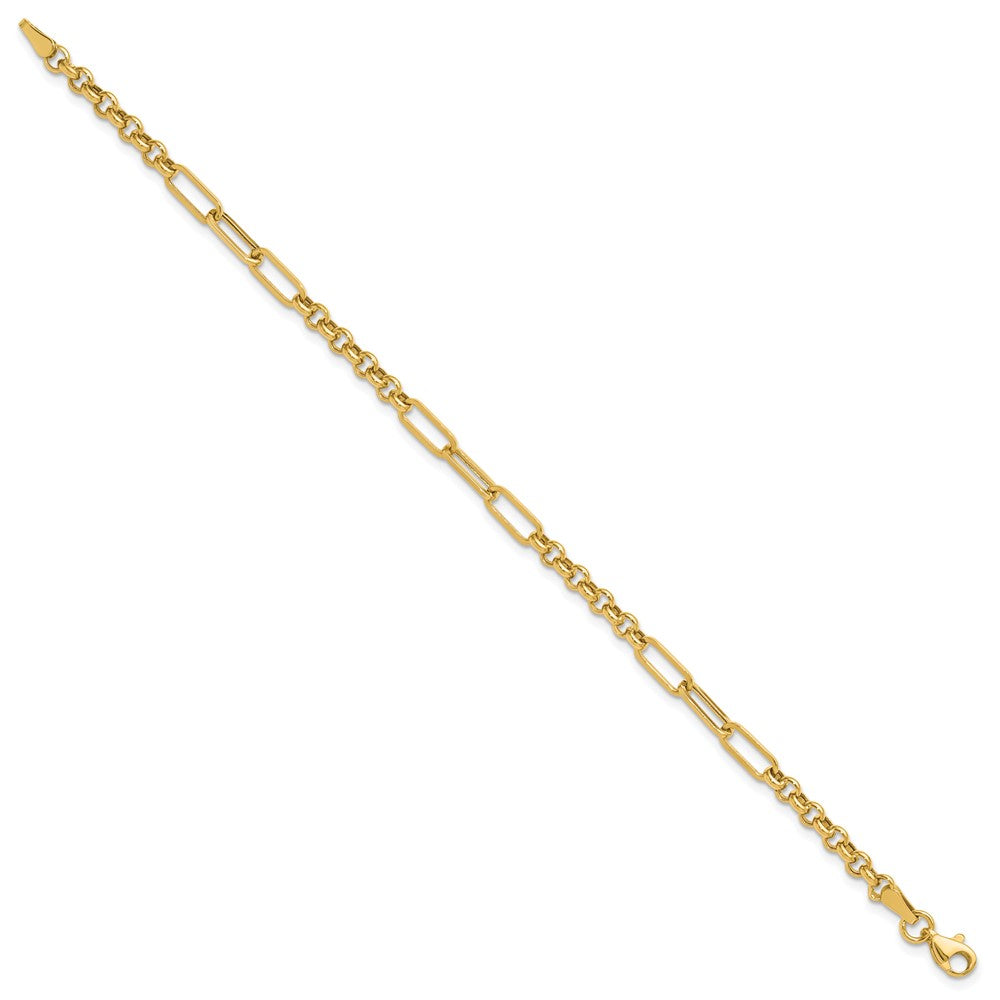 14K Yellow Gold Polished Fancy Link Bracelet
