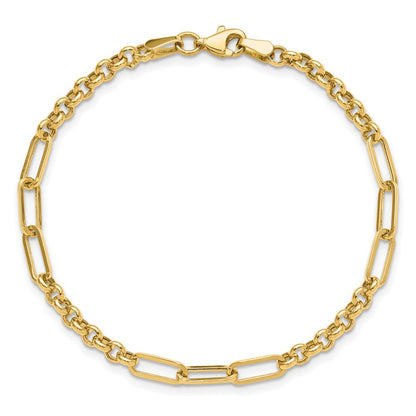 14K Yellow Gold Polished Fancy Link Bracelet