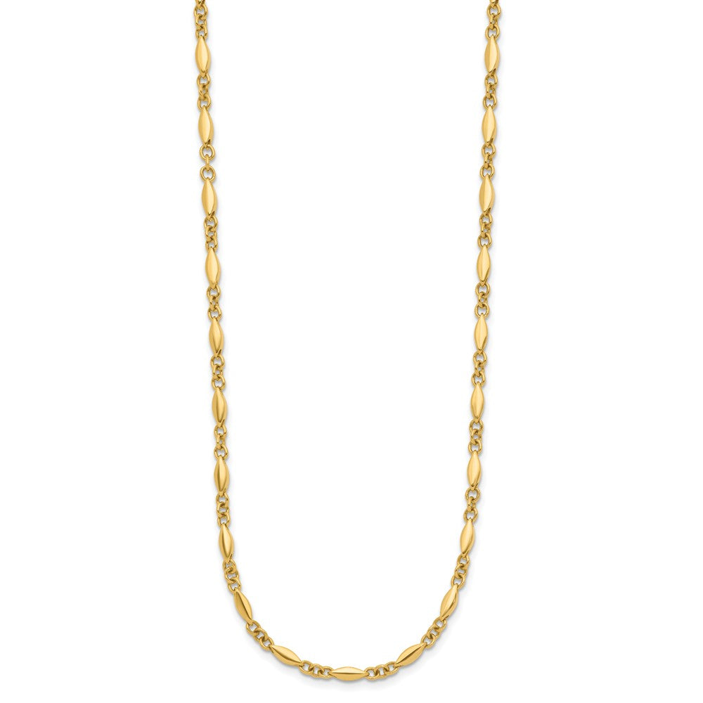 14K Yellow Gold Polished Fancy Link Necklace