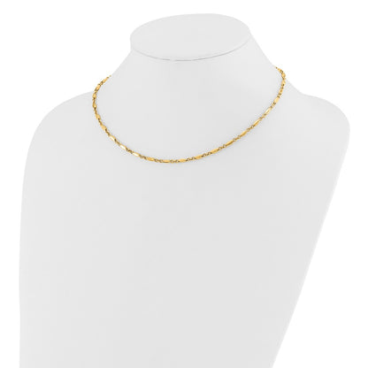 14K Yellow Gold Polished Fancy Link Necklace