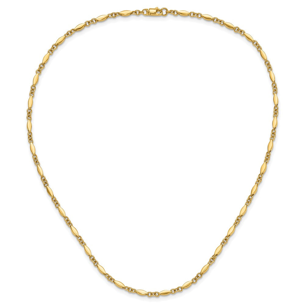 14K Yellow Gold Polished Fancy Link Necklace
