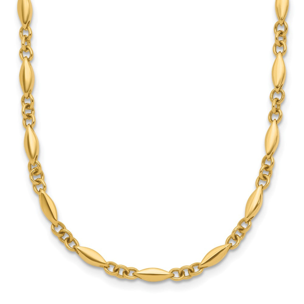 14K Yellow Gold Polished Fancy Link Necklace