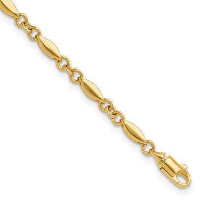 14K Yellow Gold Polished Fancy Link Bracelet