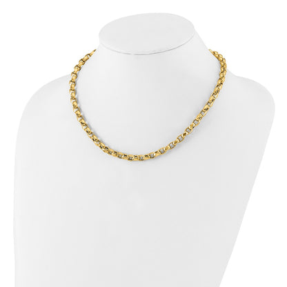 14K Yellow Gold Polished Fancy Link Necklace