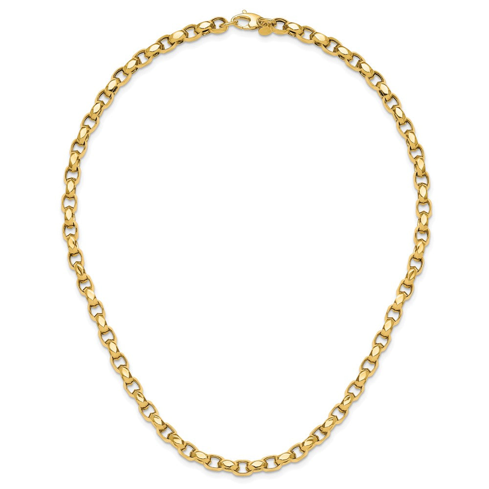 14K Yellow Gold Polished Fancy Link Necklace