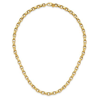 14K Yellow Gold Polished Fancy Link Necklace