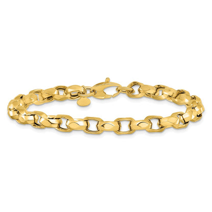 14K Yellow Gold Polished Fancy Link Bracelet
