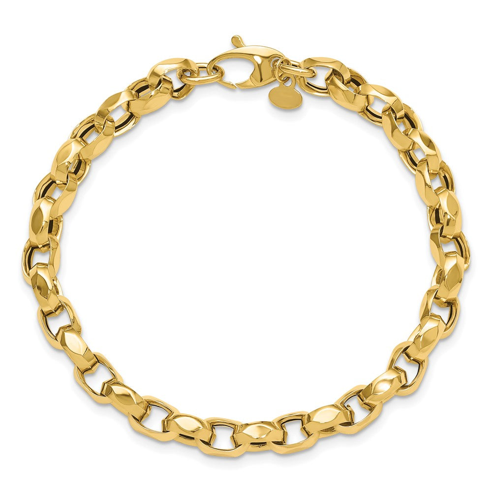 14K Yellow Gold Polished Fancy Link Bracelet