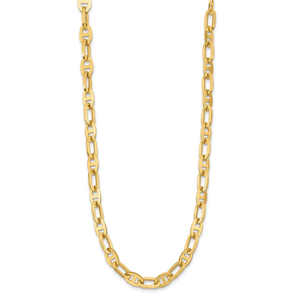 14K Yellow Gold Polished Fancy Link Necklace