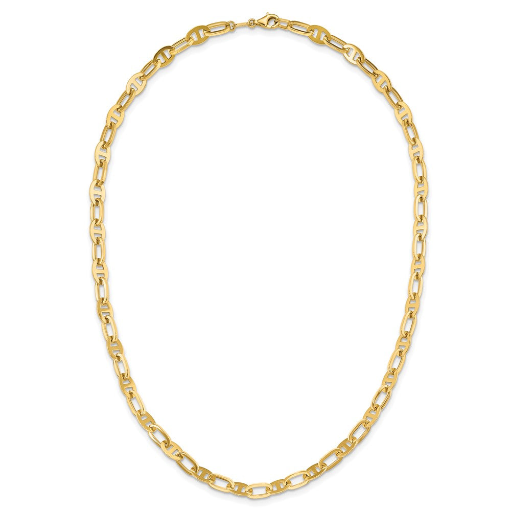 14K Yellow Gold Polished Fancy Link Necklace