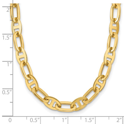14K Yellow Gold Polished Fancy Link Necklace