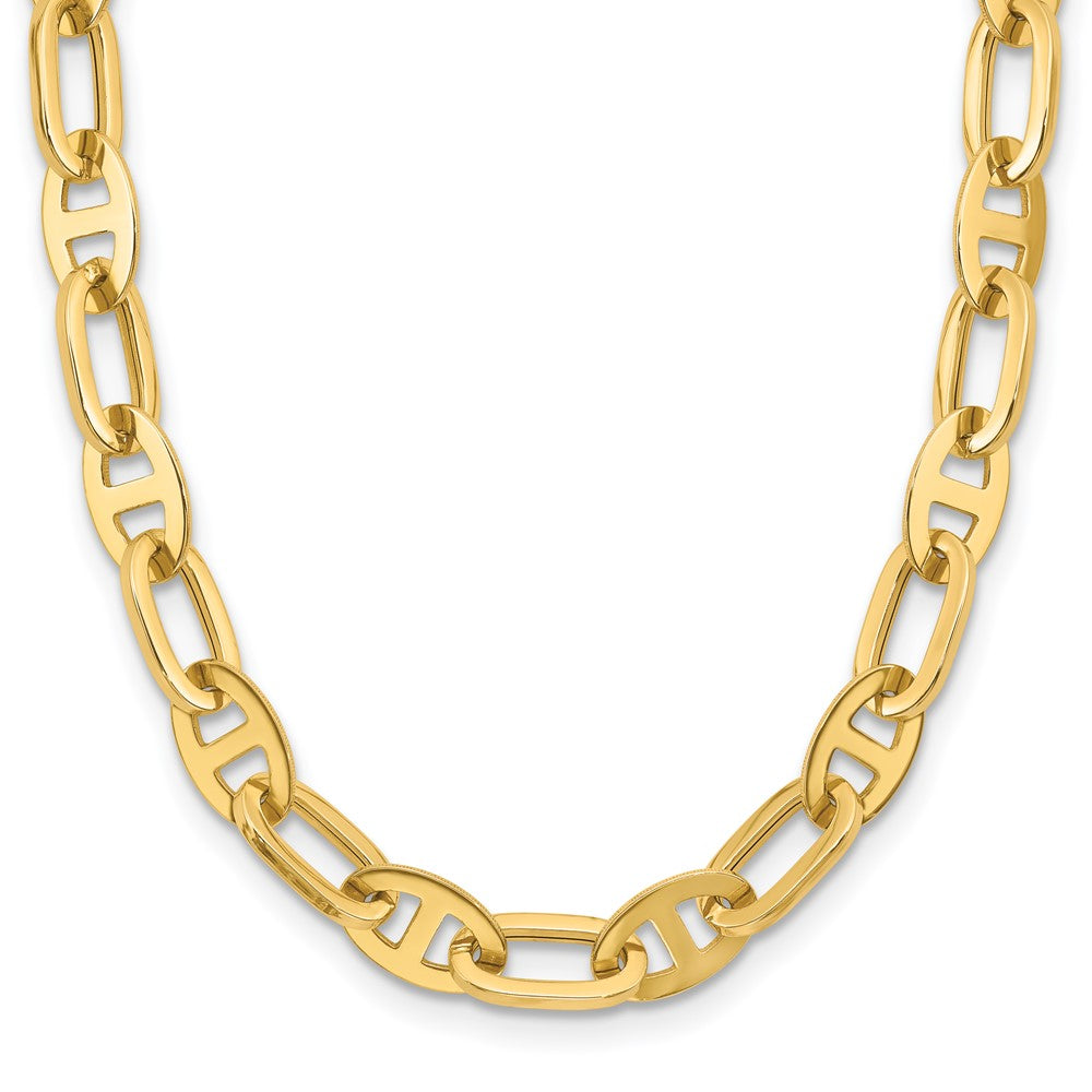 14K Yellow Gold Polished Fancy Link Necklace