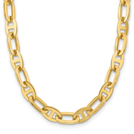 14K Yellow Gold Polished Fancy Link Necklace