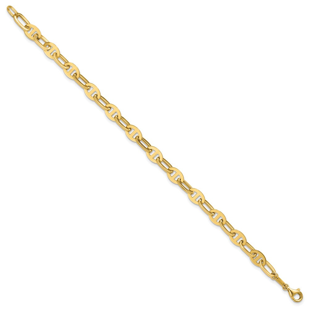 14K Yellow Gold Polished Fancy Link Bracelet