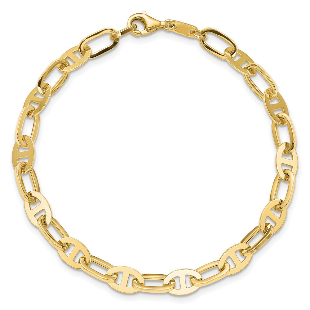 14K Yellow Gold Polished Fancy Link Bracelet