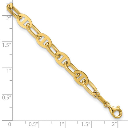 14K Yellow Gold Polished Fancy Link Bracelet