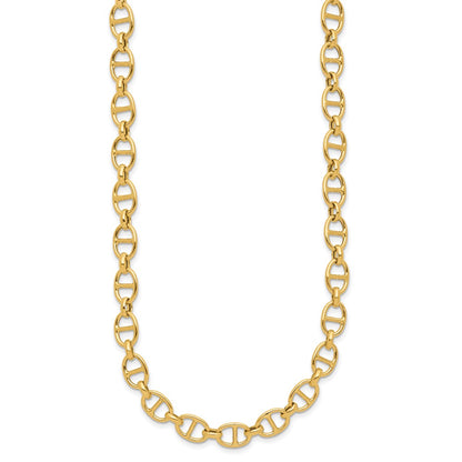 14K Yellow Gold Polished Fancy Link Necklace