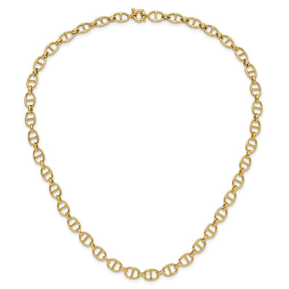14K Yellow Gold Polished Fancy Link Necklace