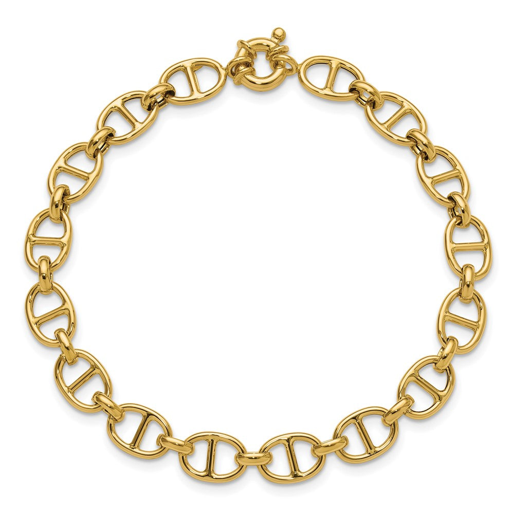 14K Yellow Gold Polished Fancy Link Bracelet
