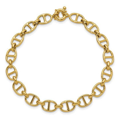 14K Yellow Gold Polished Fancy Link Bracelet