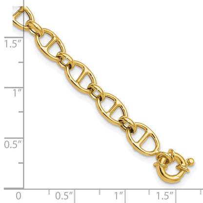 14K Yellow Gold Polished Fancy Link Bracelet