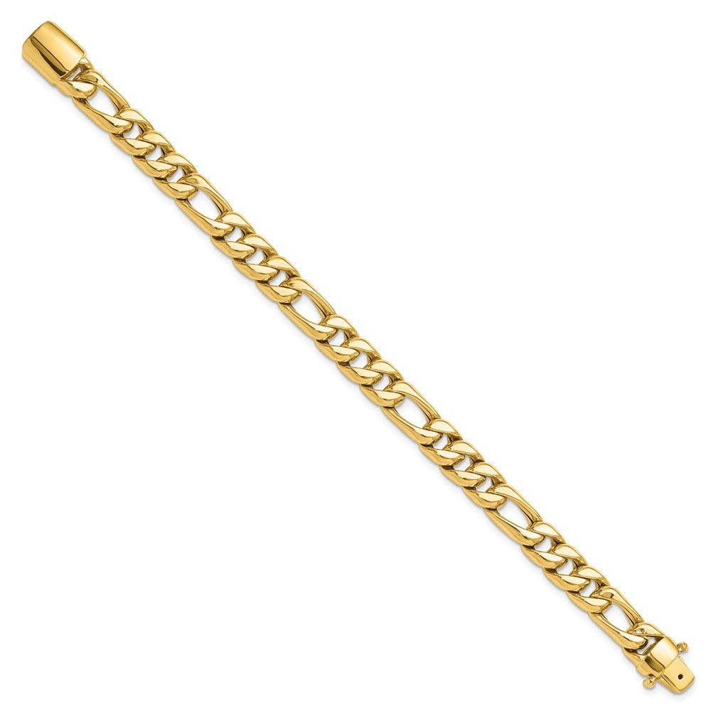 14K Yellow Gold Polished Fancy Figaro Link Bracelet