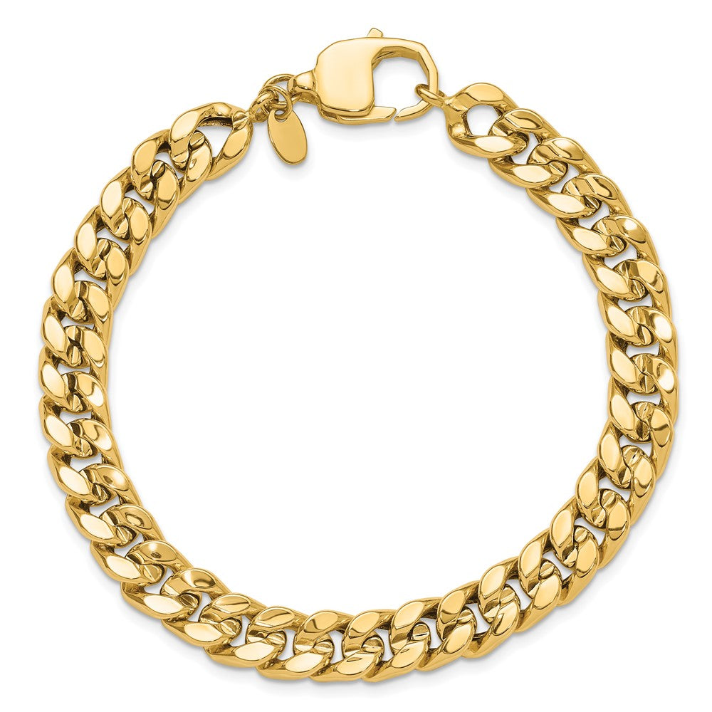 14K Yellow Gold Polished Curb Men'S Bracelet