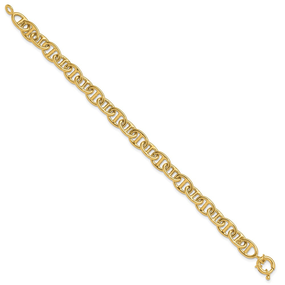 14K Yellow Gold Polished Fancy Link Bracelet
