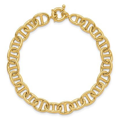 14K Yellow Gold Polished Fancy Link Bracelet