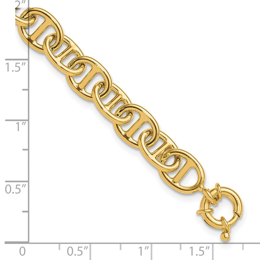 14K Yellow Gold Polished Fancy Link Bracelet