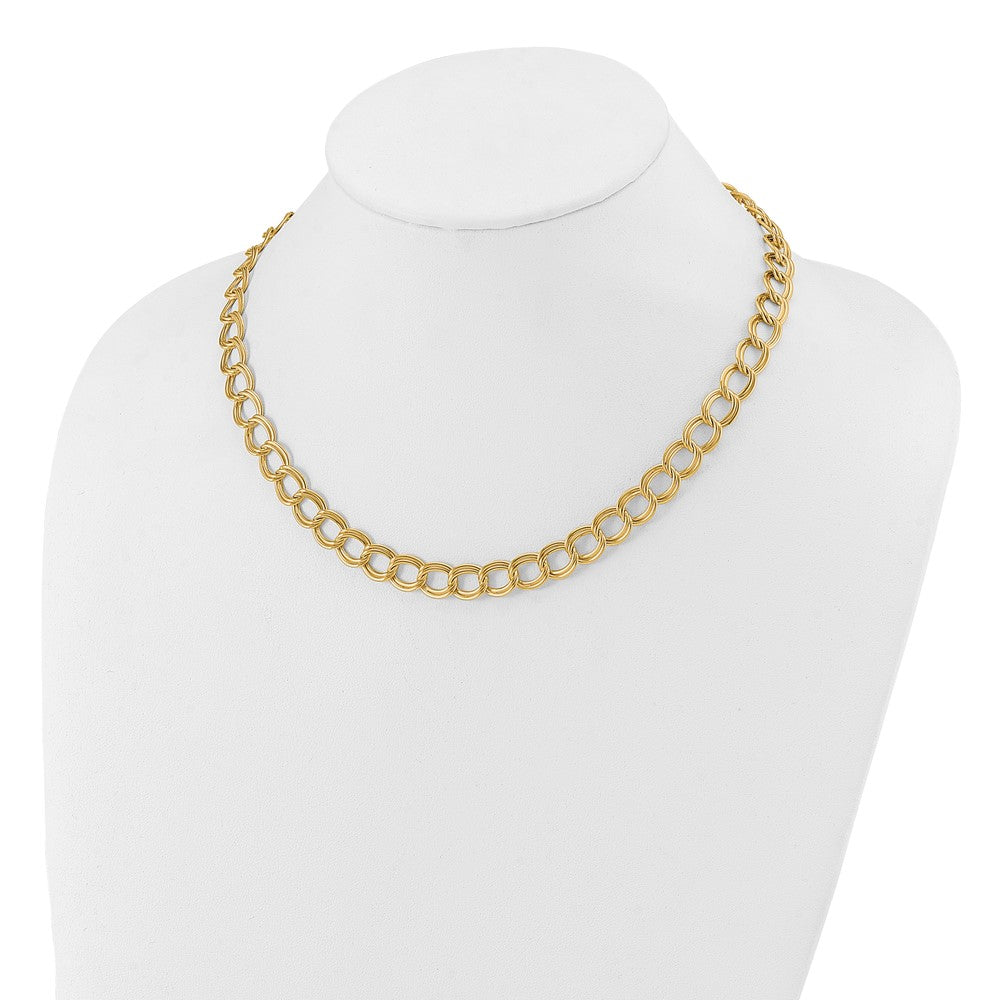 14K Yellow Gold Polished Fancy Link Necklace
