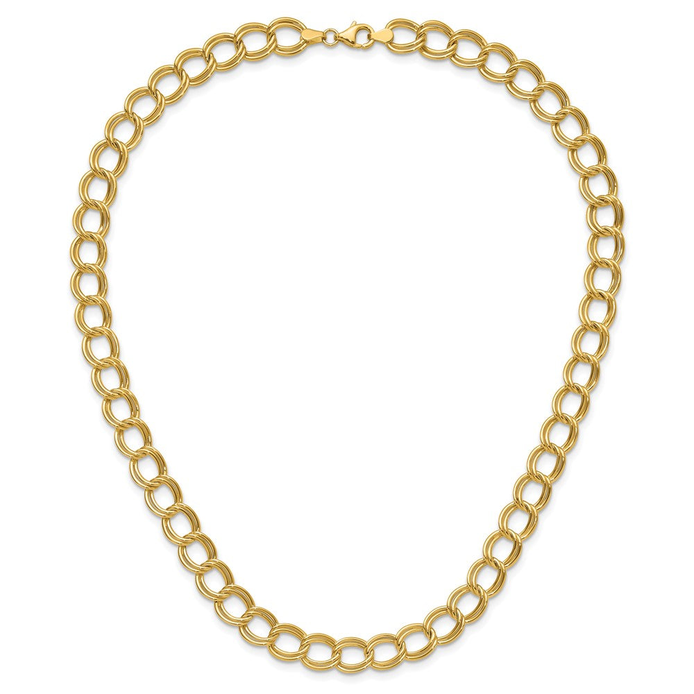 14K Yellow Gold Polished Fancy Link Necklace