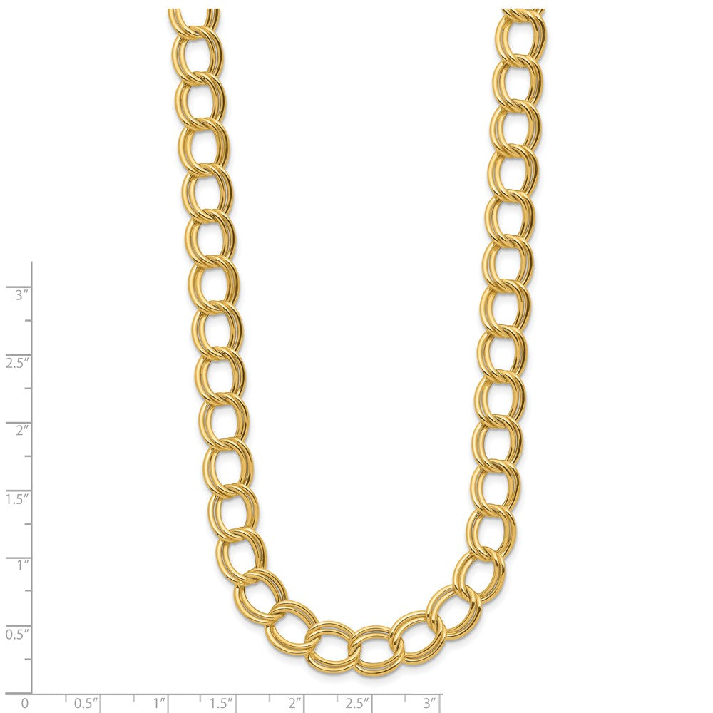 14K Yellow Gold Polished Fancy Link Necklace