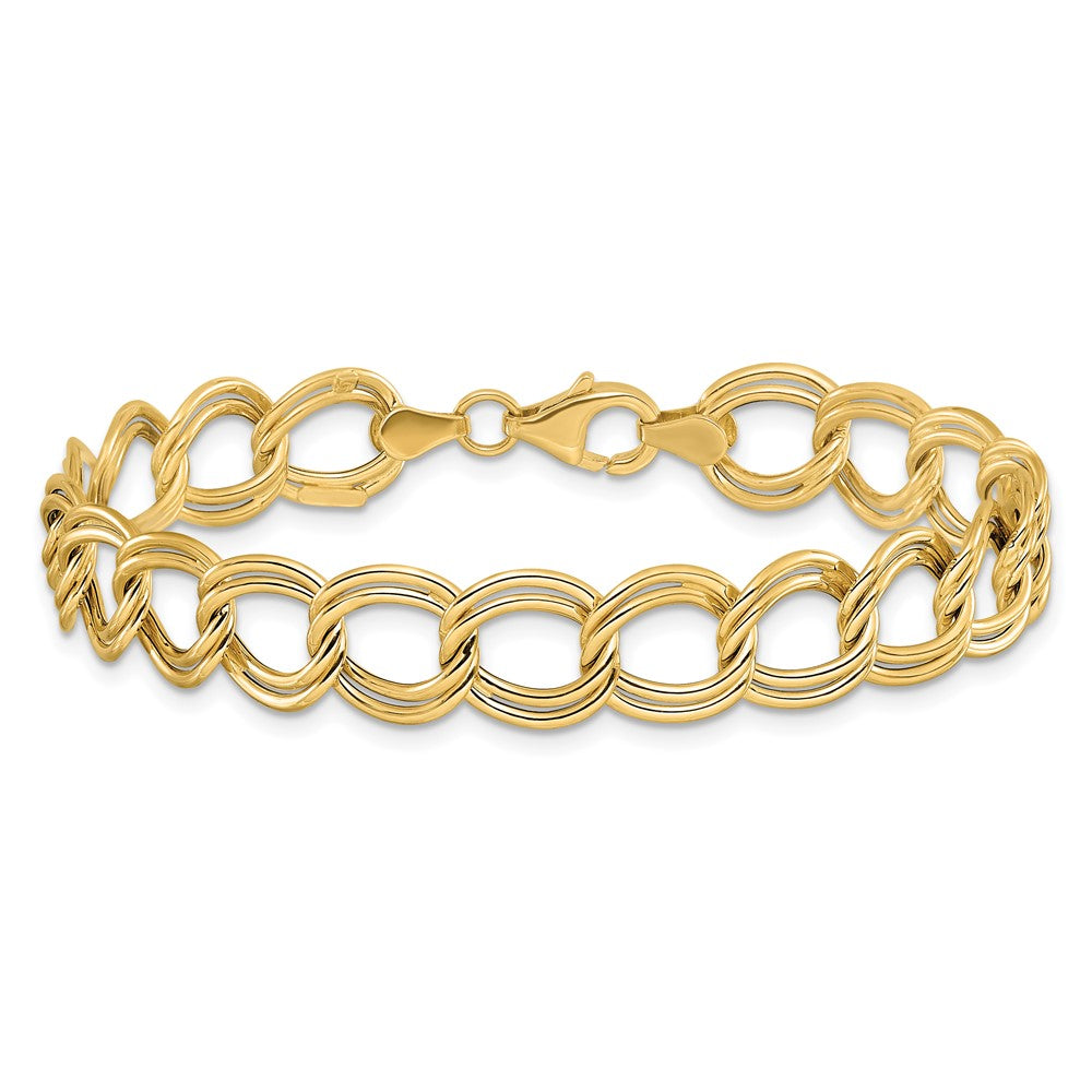 14K Yellow Gold Polished Fancy Link Bracelet