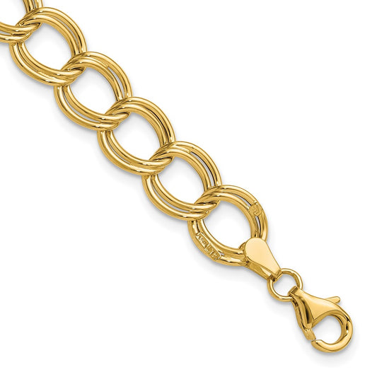 14K Yellow Gold Polished Fancy Link Bracelet
