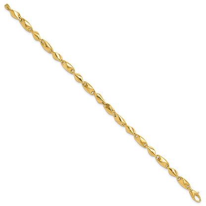 14K Yellow Gold Polished Fancy Link Bracelet