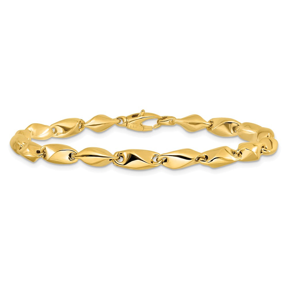14K Yellow Gold Polished Fancy Link Bracelet