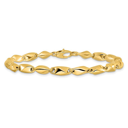 14K Yellow Gold Polished Fancy Link Bracelet