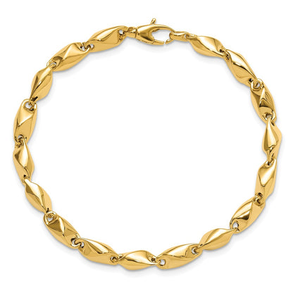 14K Yellow Gold Polished Fancy Link Bracelet