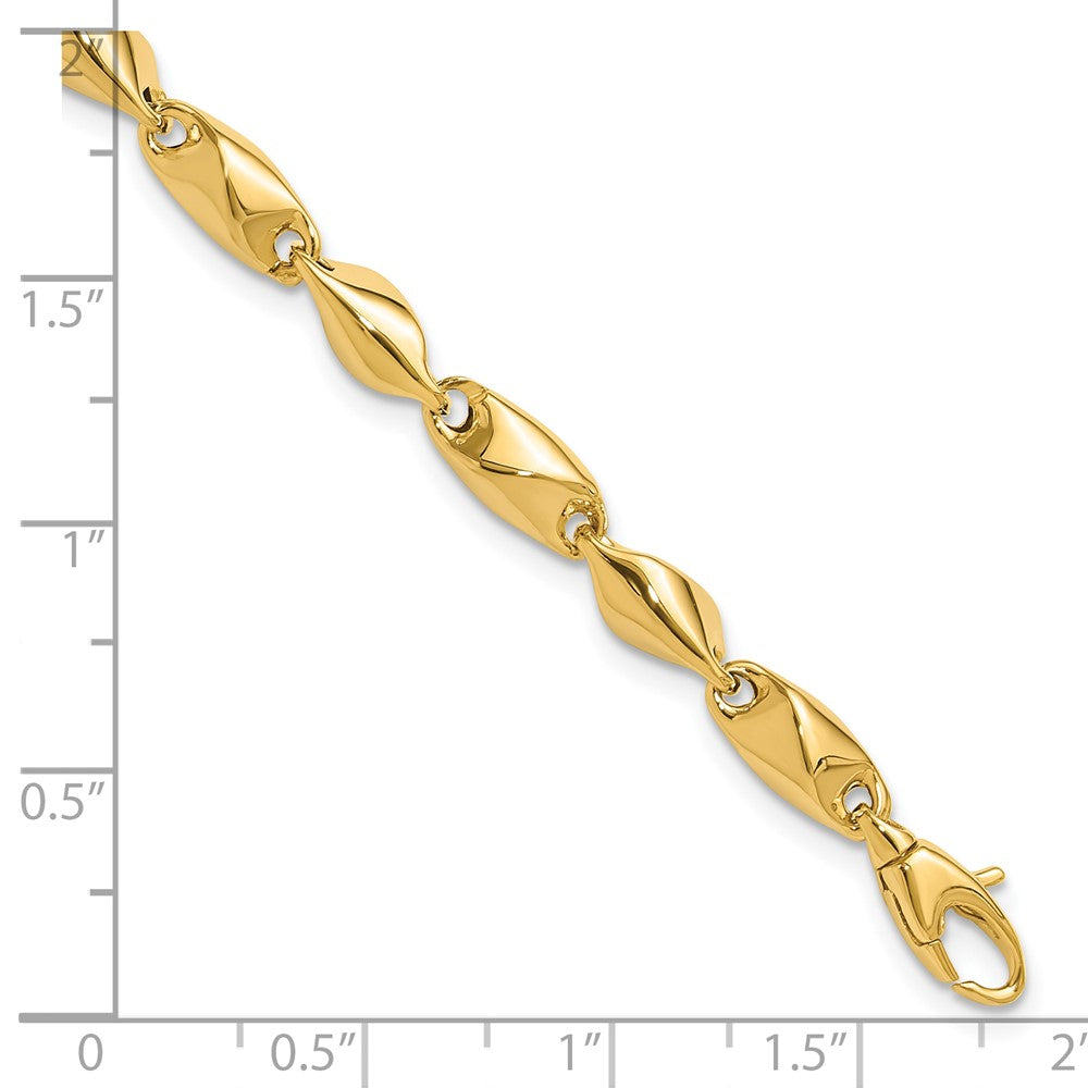 14K Yellow Gold Polished Fancy Link Bracelet
