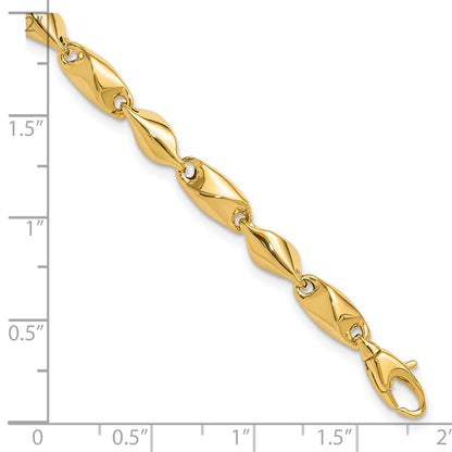 14K Yellow Gold Polished Fancy Link Bracelet