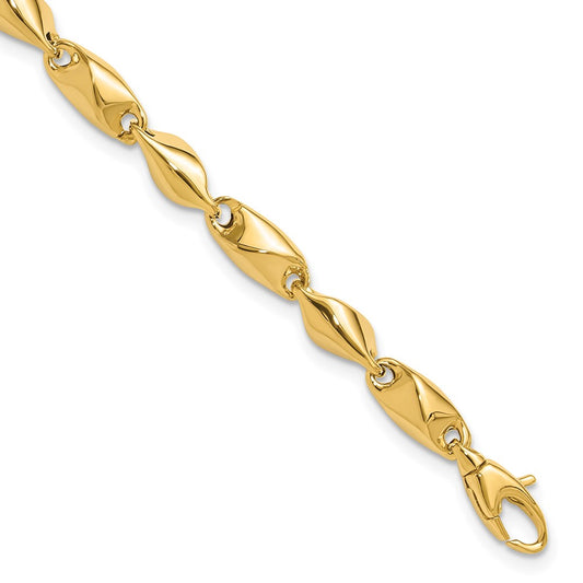 14K Yellow Gold Polished Fancy Link Bracelet