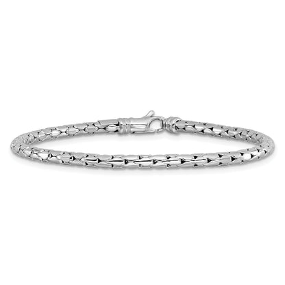 14K White Gold Polished Fancy Bracelet