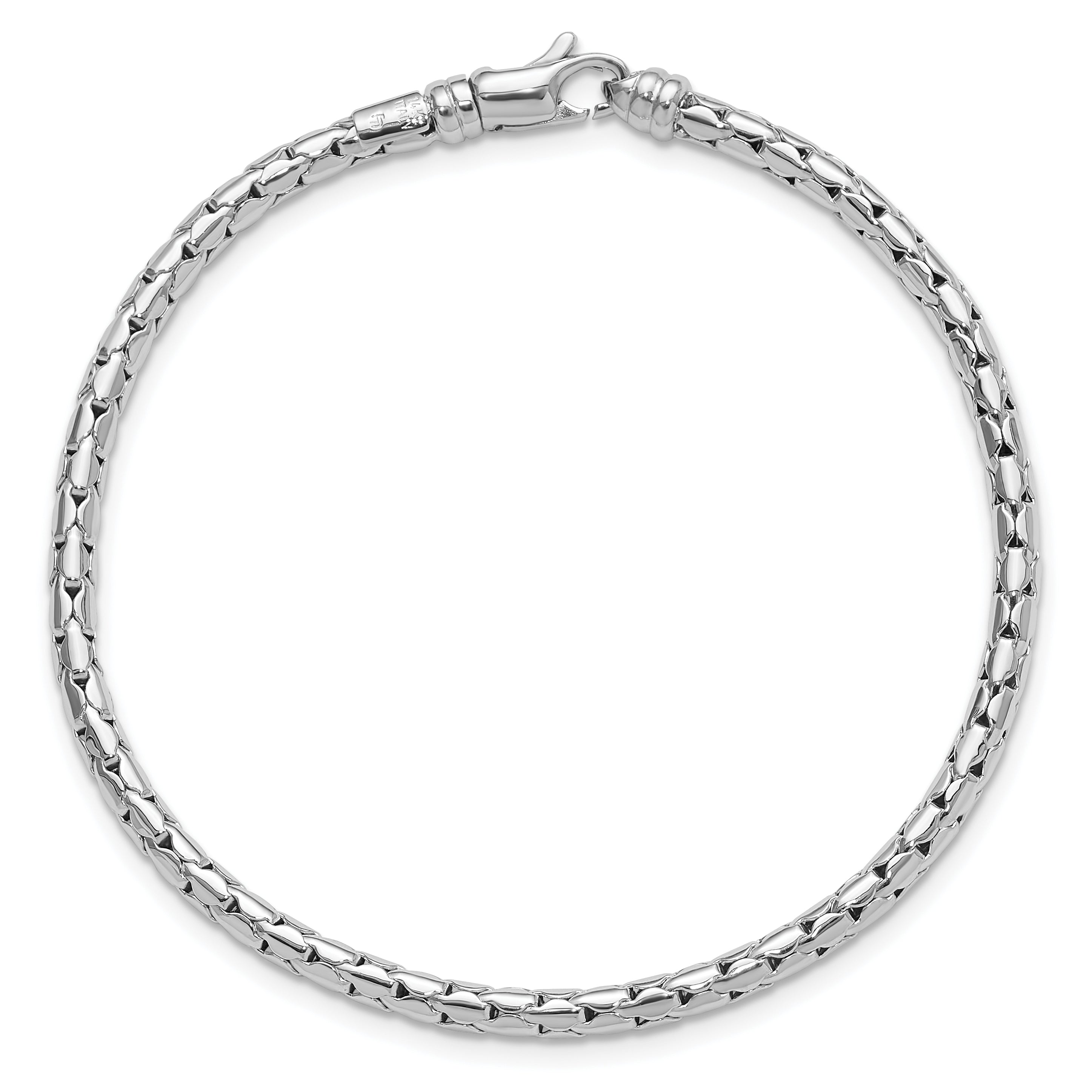 14K White Gold Polished Fancy Bracelet