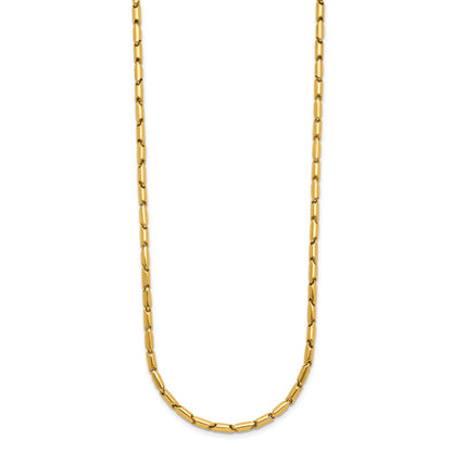 14K Yellow Gold Polished Fancy Link Necklace